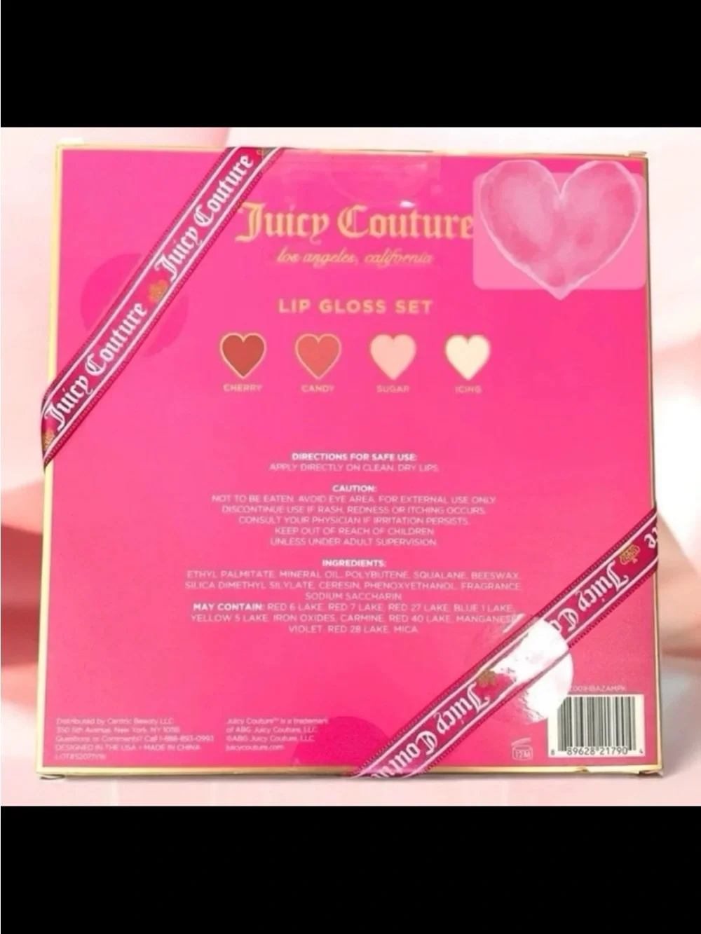 Juicy Couture Pink Lip Gloss Quartet with Sparkle Caps